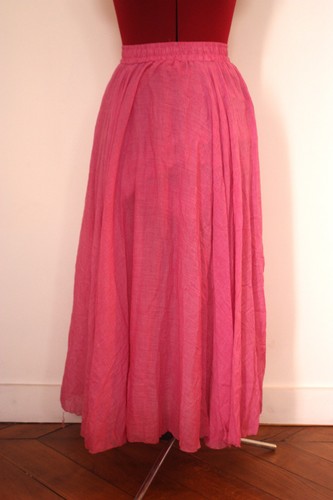 Jupe longue légère rose
