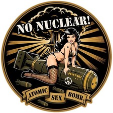 STICKER PINUP BOMBE VINTAGE
