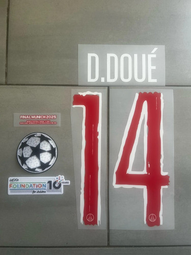 Flocage doue psg maillot - d.doue, #14