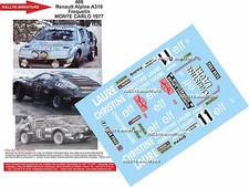 DECALS 1/24 REF 466 ALPINE RENAULT A310 FREQUELIN RALLYE MONTE CARLO 1977 RALLY