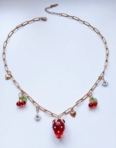 Collier bijoux charms doré - bijoux,