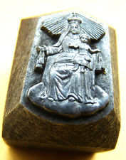 Ancienne matrice/poinçon outil ( A2512) 132g la vierge et l'enfant