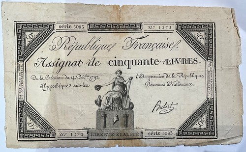Assignat cinquante livres - assignat,