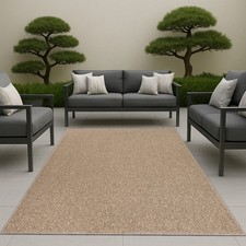 Tapis intérieur et extérieur aspect jute en beige