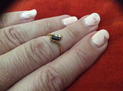 Jolie bague diamants saphir - jolie,