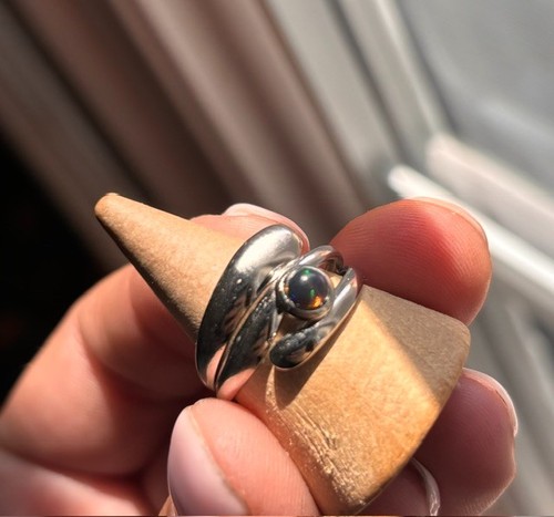 Bague opale noire - opale,