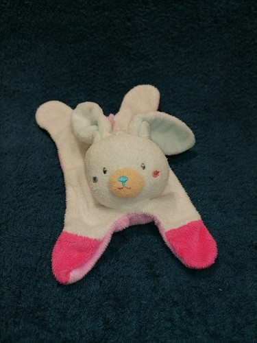 Doudou lapin plat - plat, blanc