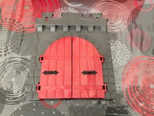 playmobil pièce de chateau du dragon rouge,porte,occasion
