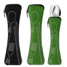 Boite a Couvert Transportable 2 Pièces Sac à Couverts Vide Longue Boite Couve...