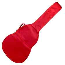 Housse Pour Guitare Classique Acoustique 4/4 Nylon Pour Partitions Poche Rouge