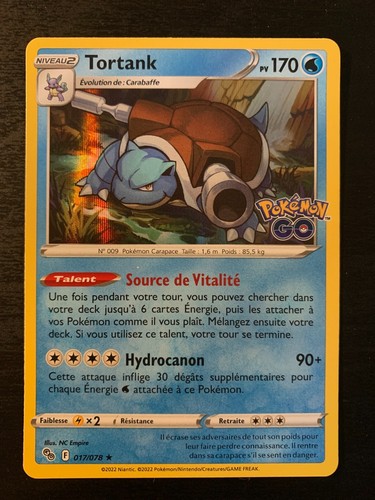Carte pokémon holo tortank - pokémon,