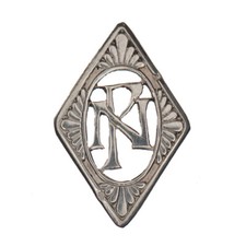 Monogramme Lettre PN Argent Massif Maroquinerie Art Déco Sterling Monogram NP
