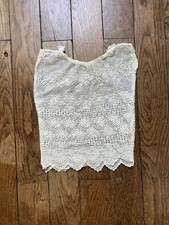 Top Bébé Haut En Dentelle Broderie Sur Tulle Ancien
