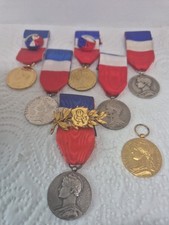 Lot 7 Médailles Ministère du Travail Graveur A.Borrel Argent et Vermeil