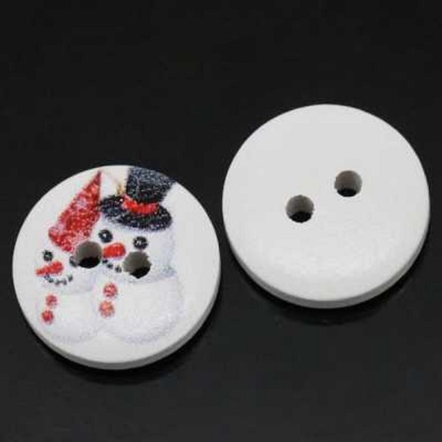 Boutons bonhomme neige - boutons,