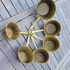 Lot 6 casseroles en cuivre pour déco