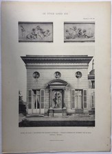 Paris : Hôtel de Salm - bas-relief - façade du bâtiment Photogravure de 1905