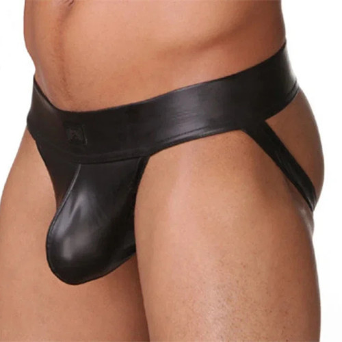 Men black faux leather - black,