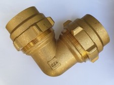 Raccord coude égal laiton DZR 90° Ø 63 mm pour tuyaux PE/PVC