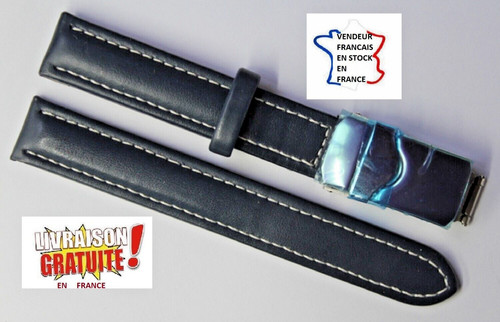 Bracelet montre 16mm bleu - ;,