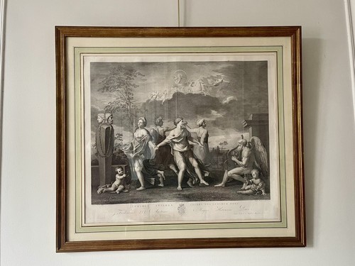 Grande gravure ancienne - grande,