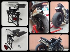 Support Plaque D'Immatriculation + sous-Caudales Feux Et Lumière Trimph Triple