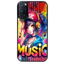 Coque noire pour Oppo A72 4G anime manga et music