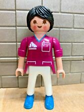 PLAYMOBIL Personnage Infirmière Vétérinaire Zoo 15 - pour CUSTOM RARE VINTAGE