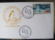 Enveloppe. exposition philatélique polaire POLAREX à DOUAI 1976, manchots