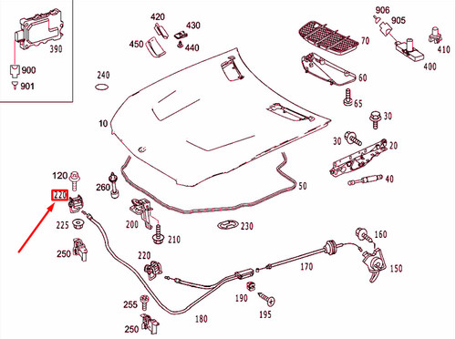 Serrure capot moteur - serrure, de