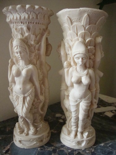 Vases vintage résine décor - vases,