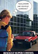 Catalogue brochure Renault Super 5 Diesel 1985/1986 Belgique en français