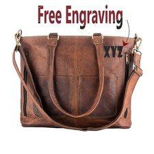 Sac Cabas En Cuir Marron Femme
