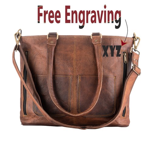 Sac cabas cuir marron fait - cuir,