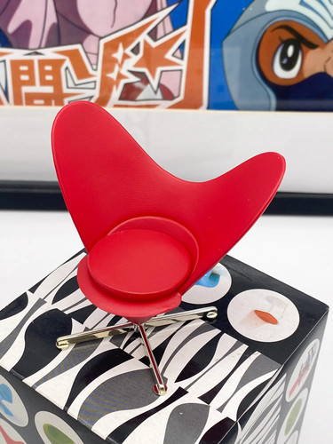 Miniature heart cone chair - , red