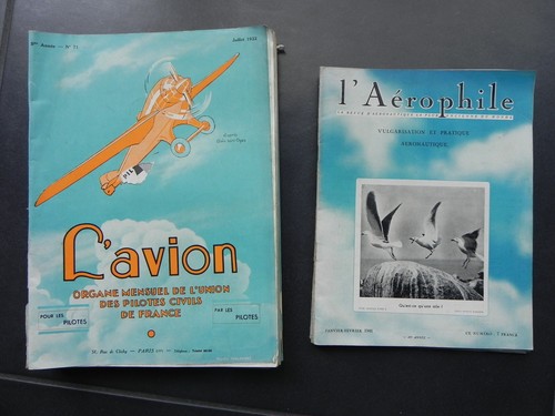 Rare lot revues - , avion