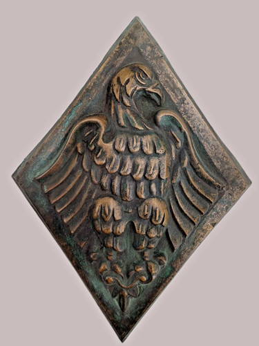 Plaque bronze aigle - bronze,