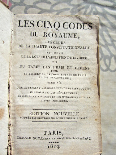 Code civil royaume - civil, du