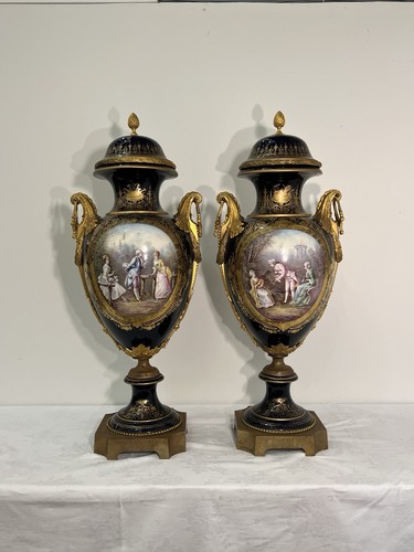 Pair large french sevres - of,