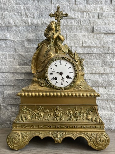 Ancienne pendule bronze - bronze, doré