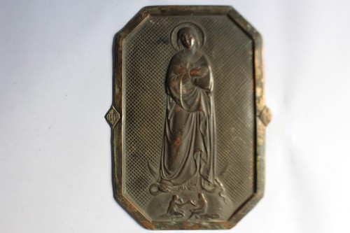Ancien bas relief vierge marie - ancien,