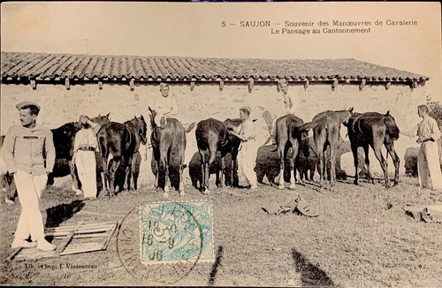 Cpa saujon militaires - saujon, 17