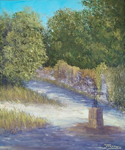 Tableau huile sur - , toile