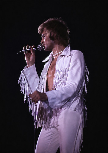 Photo johnny hallyday white - a4,