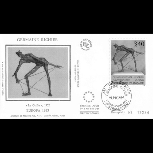 Fdc soie europa tableau - soie,