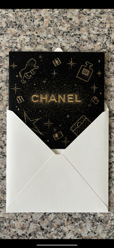 Carte chanel dorée - carte,