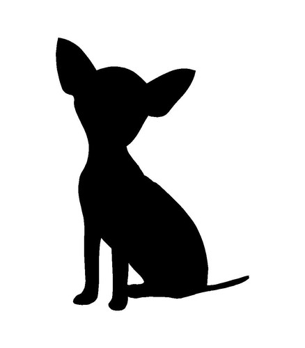 Teacup chihuahua vinyl - chihuahua, decal