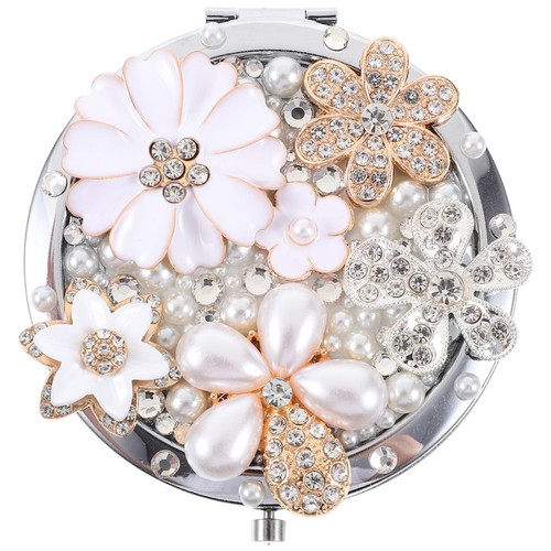 Mini miroir pliant - , fleurs