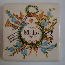 Dessous de plat Franc Macon Style Art Deco Style Art Nouveau Porcelaine