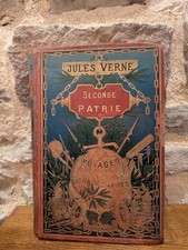 Jules Verne, Seconde Patrie, Collection Hetzel, au globe doré, en l'état, dorée